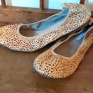 Chelsea & Violet cow hair flats